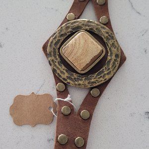*** Trust The Process Bracelet - Leather Rock